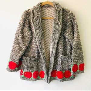 Funky Boho Rose Shag Jacket M/L